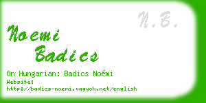 noemi badics business card